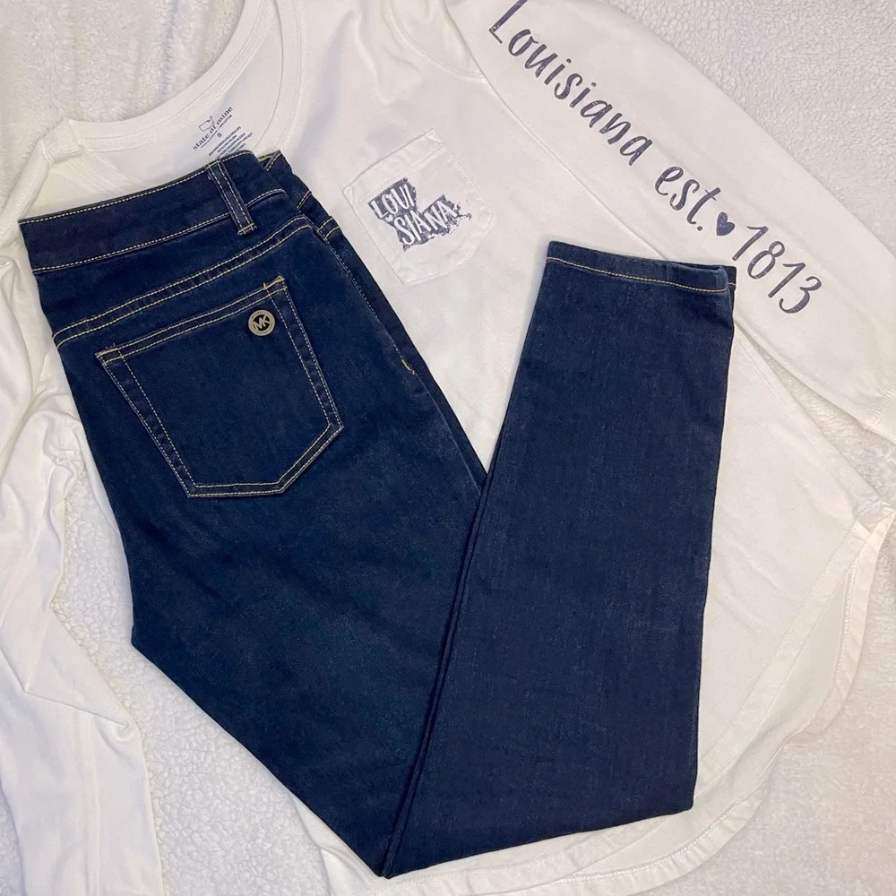 🔥 SALE Michael Kors MK Dark Wash Skinny Jeans | Size 6
